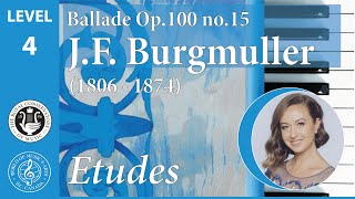 Ballade Op100 no15 by JF Burgmuller  RCM Etudes Gr4 [upl. by Atires]