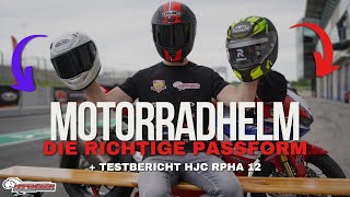 Motorradhelm  Die richtige Passform  HJC RPHA 12 Testbericht [upl. by Humfrey]