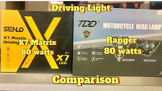 TDD night ranger and Senlo X7 Matrix driving light Comparison and Testing [upl. by Kolodgie]