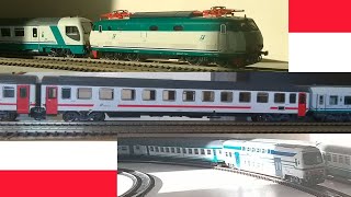 Trenitalia in HO Project InterCity Sun Roco Eurofima repaint  unusual MDVE  Vivalto Regionale [upl. by Nomis917]