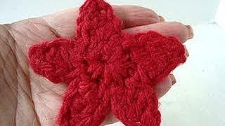 HOW TO CROCHET A STAR APPLIQUE easiest method [upl. by Anik94]