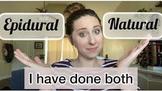 Epidural vs Natural Birth  Pros and Cons of both  My experience  Birth story [upl. by Greenlee]