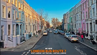 London Bus Ride East Acton to Central London aboard Bus 7  Upper Deck POV Experience in 4K HDR 🚌 [upl. by Noimad580]