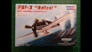 Hobby Boss 172 F6F3 Hellcat Plastic Model Aircraft Review [upl. by Euqinahs532]