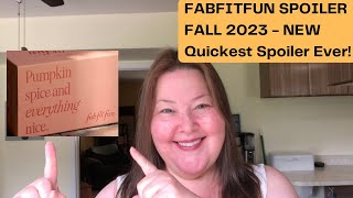 Fabfitfun Spoiler Fall 2023  New Release  Sneak Peek [upl. by Irt751]