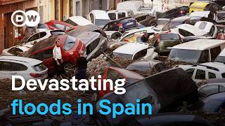 Flash flooding in Spain kills dozens rescue operations underway  DW News [upl. by Enovahs681]