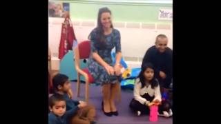 Toddler high fives Duchess of Cambridge on visit to Smethwick [upl. by Mccallum]