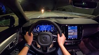 2022 Volvo S90 B6 AWD RDesign  POV Night Drive Binaural Audio [upl. by Laband]