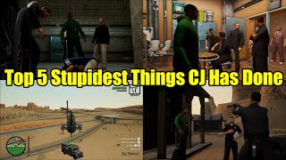 Top 5 Stupidest Things CJ Has Done GTA San Andreas Lore Explained [upl. by Gass]