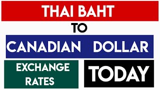 1 THB to CAD  Convert Thai Baht to Canadian Dollars Currency Exchange Rates Today 05 SEP 2024 [upl. by Chee]