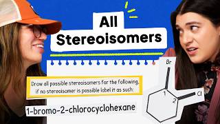 Drawing All Possible Stereoisomers For 1bromo2chlorocyclohexane [upl. by Aranat]