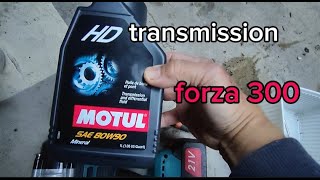 transmission oil change honda forza 300 [upl. by Dollar]