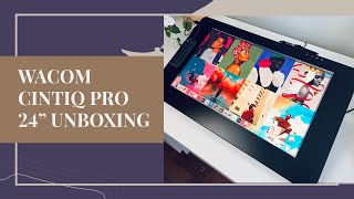 WACOM CINTIQ PRO 24quot  UNBOXING SETUP AND INITIAL THOUGHTS [upl. by Artemis238]