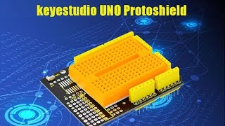 ks0003 keyestudio UNO Protoshield with mini breadboard [upl. by Nudd815]