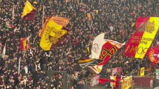 CURVA SUD ROMA 🇮🇹 ULTRAS FANTASTIC ATMOSPHERE asroma ultras football [upl. by Eckardt]