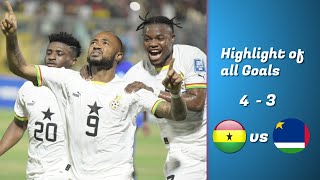 Highlights of Ghana 43 Central African Republic  2026 World Cup Qualifiers match [upl. by Searle]