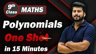 Complete Polynomials Class 9 in One Shot Revision in 15 Min  Class 9 Maths Chapter 2 [upl. by Ahsekam]