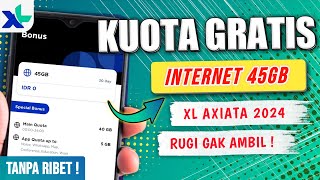 🟢 Tanpa Ribet Cara Mendapatkan Kuota Gratis 45GB  Kuota Gratis XL Axiata 2024 [upl. by Valerle700]