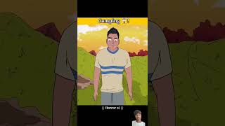 Camping 😱❗ cartoon animation horrorstories story kahani horrorshorts scarystories [upl. by Ydaf]