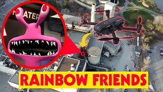 DRONE CATCHES PINKEXE FROM RAINBOW FRIENDS AT ABANDONED RAINBOW FRIENDS FACTORY  PINK CAUGHT [upl. by Iman]