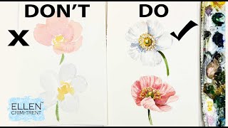 How to Create a more realistic watercolor flower [upl. by Anoi464]