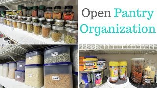 Kitchen Organization  Open Pantry Organization Ideas [upl. by Allenrad]