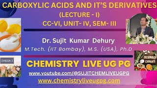 Carboxylic Acids and Their Derivatives Lecture 1 Unit IV CC III [upl. by Marsden]