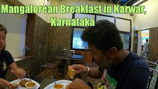 Mangalorean Breakfast in Karwar Karnataka I Hotel Aramane Veg Corner I Food amp Stay India [upl. by Nihhi]