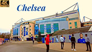 4K London Walk  ⚽ Exploring Stamford Bridge Chelsea FC and Old Kings Road [upl. by Foote942]