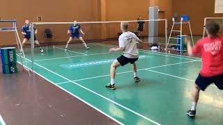 Fun doubles training at Yonex Peter Gade Academy in Gentofte  future badminton stars [upl. by Koball]