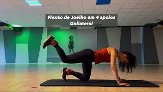 Flexão de joelho em 4 apoios unilateral leg curl [upl. by Ieso]