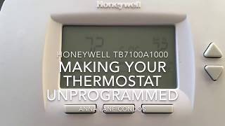 Deprogramming Your Thermostat Manual Mode [upl. by Atnuahsal]