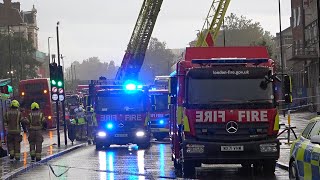 Emergency services respond to serious fire in East London [upl. by Goldman827]