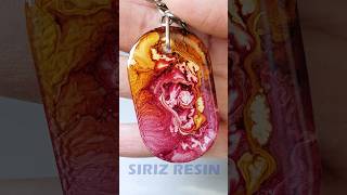 Resin red and orange shortvideo resin resinart epoxy [upl. by Bearce987]