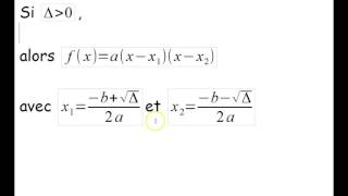 factoriser une expression du second degré [upl. by Ainnat]