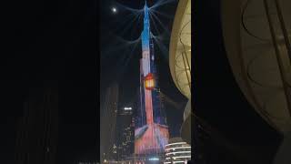 BURJ KHALIFA  light show  UAE  Dubai  FEBRUARY 16 [upl. by Ahtabbat823]