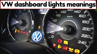 Volkswagen Warning lights Explained All symbols amp indicators – What they Mean [upl. by Laval287]