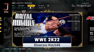 WWE 2K22 showcase match 8 complete all objectives Rey Mysterio vs The Undertaker at Royal Rumble [upl. by Swigart644]