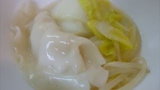 【レシピ】白菜ともやしのちゃんぽん風鍋餃子 How to make Chanpon style pot [upl. by Naloj]