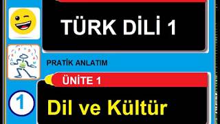 AÖF TÜRK DİLİ 1  ÜNİTE 1  DİL ve KÜLTÜR [upl. by Lac]