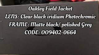 Oakley Field Jacket Photochromic UnboxingReview [upl. by Stedman]