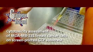 GT Cytotoxicity assessment of MDAMB231 breast cancer cells on screenprinted GCP substrate [upl. by Lleroj33]