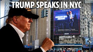 LIVE Trump hosts rally in Madison Square Garden [upl. by Enelyar]