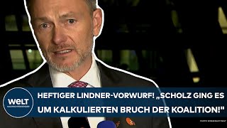 CHRISTAN LINDNER quotScholz ging es um einen kalkulierten Bruch der Koalitionquot Statement zum AmpelAus [upl. by Ottavia]