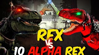 🔥Our Rex Vs 10 Alpha Rex🔥Can We WinArk Survival Evolved  Hindi [upl. by Aydidey]