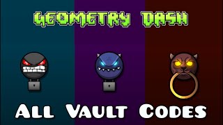 Geometry Dash All Vault Codes 20  22 [upl. by Tirreg]