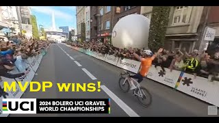 UCI Gravel Worlds 2024  Sunday Elite Men Finish Line  360 footage ucigravel gravelworlds [upl. by Wanfried]