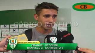 EMANUEL CECCHINI BANFIELD 2 SARMIENTO 0 FECHA 23 8 5 2017 [upl. by Amory]