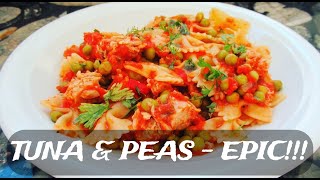 FARFALLE TONNO E PISELLI how to cook tuna pasta pasta with peas the Italian way  easy recipe [upl. by Siram]