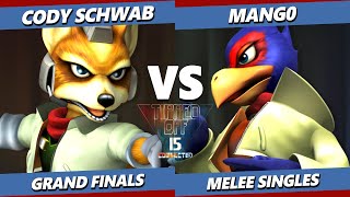 Tipped Off 15 GRAND FINALS  Mango Falco Vs Cody Schwab Fox Smash Melee  SSBM [upl. by Shifrah724]